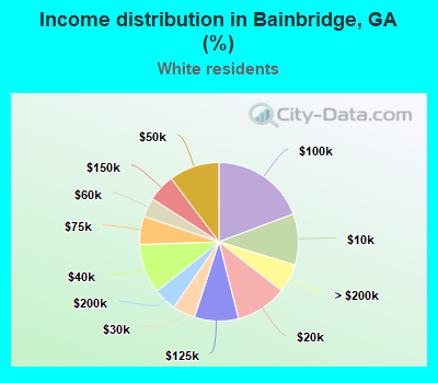Income distribution in Bainbridge, GA (%)