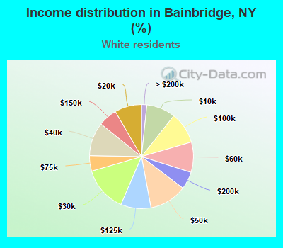 Income distribution in Bainbridge, NY (%)
