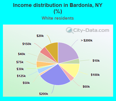 Income distribution in Bardonia, NY (%)