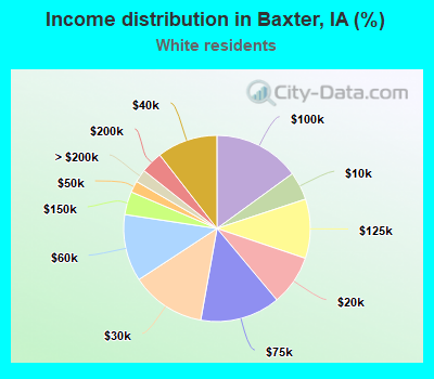 Income distribution in Baxter, IA (%)