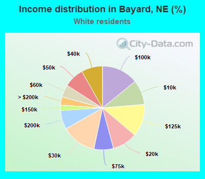 Income distribution in Bayard, NE (%)