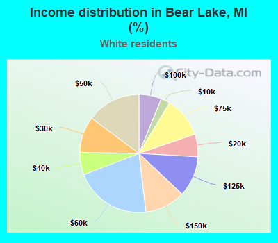 Income distribution in Bear Lake, MI (%)