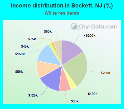 Income distribution in Beckett, NJ (%)