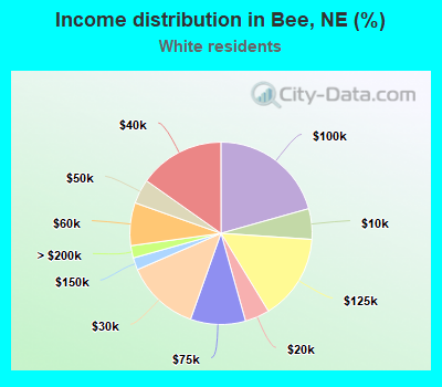 Income distribution in Bee, NE (%)