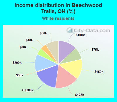 Income distribution in Beechwood Trails, OH (%)
