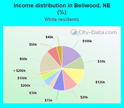 Income distribution in Bellwood, NE (%)