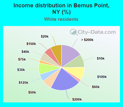 Income distribution in Bemus Point, NY (%)