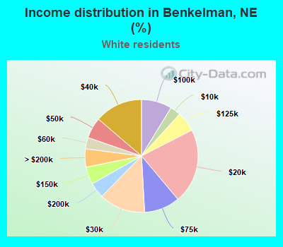 Income distribution in Benkelman, NE (%)