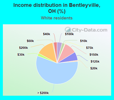 Income distribution in Bentleyville, OH (%)