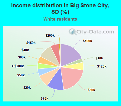 Income distribution in Big Stone City, SD (%)