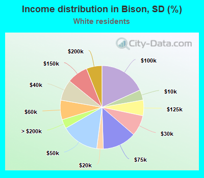 Income distribution in Bison, SD (%)