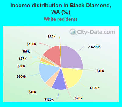 Income distribution in Black Diamond, WA (%)