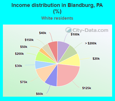 Income distribution in Blandburg, PA (%)