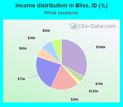 Income distribution in Bliss, ID (%)