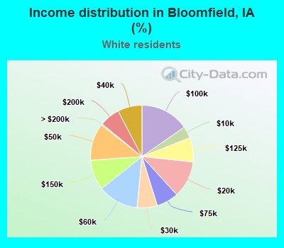 Income distribution in Bloomfield, IA (%)