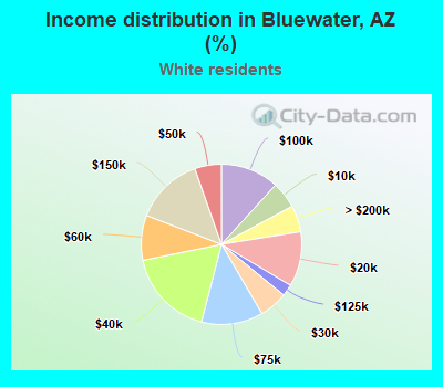 Income distribution in Bluewater, AZ (%)