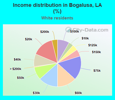 Income distribution in Bogalusa, LA (%)