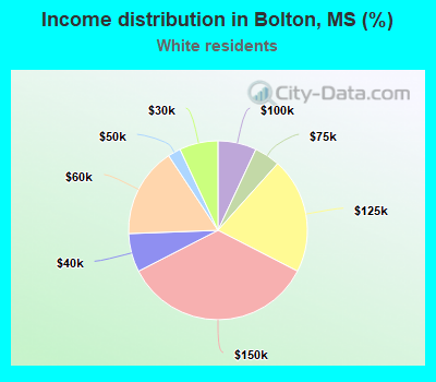 Income distribution in Bolton, MS (%)