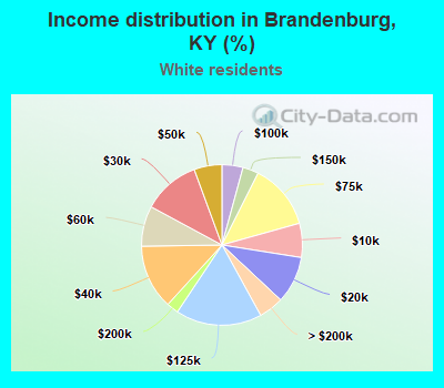 Income distribution in Brandenburg, KY (%)