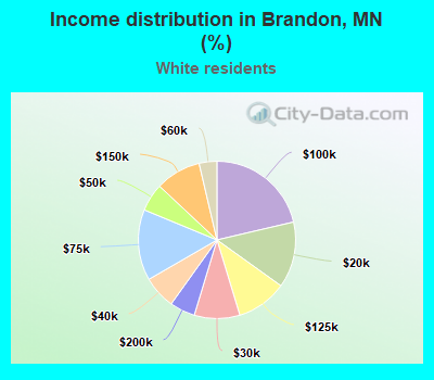 Income distribution in Brandon, MN (%)