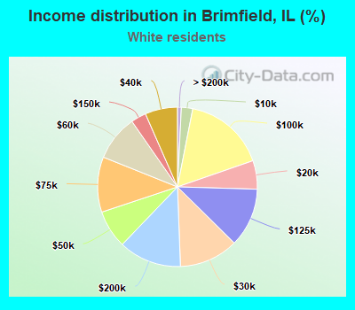 Income distribution in Brimfield, IL (%)