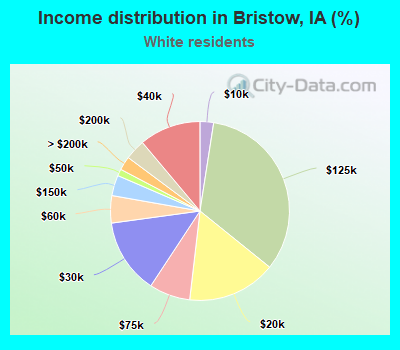 Income distribution in Bristow, IA (%)