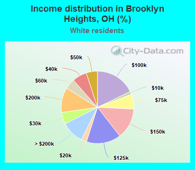 Income distribution in Brooklyn Heights, OH (%)