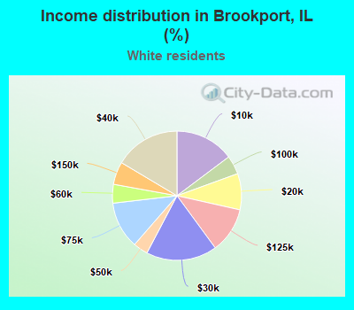 Income distribution in Brookport, IL (%)