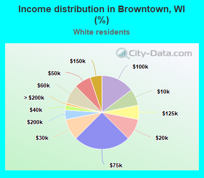 Income distribution in Browntown, WI (%)