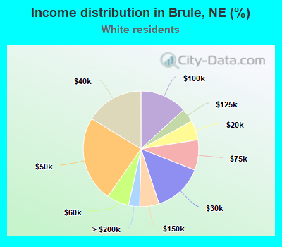 Income distribution in Brule, NE (%)