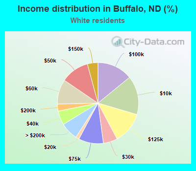 Income distribution in Buffalo, ND (%)