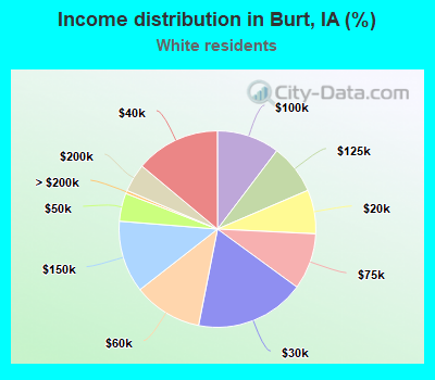 Income distribution in Burt, IA (%)