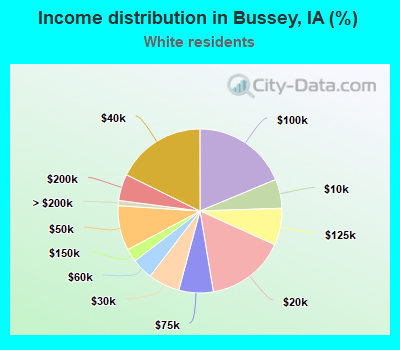 Income distribution in Bussey, IA (%)