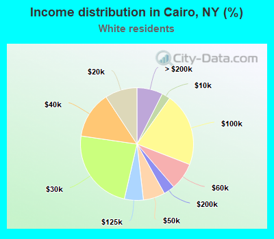 Income distribution in Cairo, NY (%)