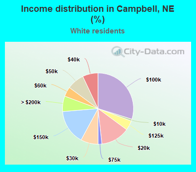 Income distribution in Campbell, NE (%)