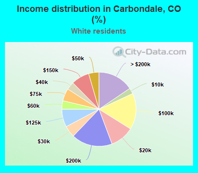 Income distribution in Carbondale, CO (%)