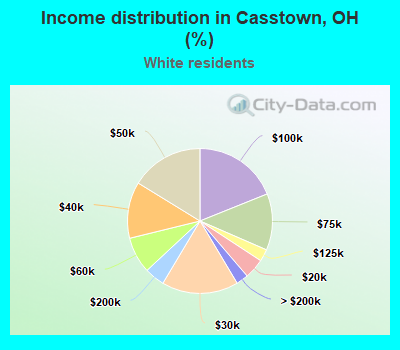 Income distribution in Casstown, OH (%)