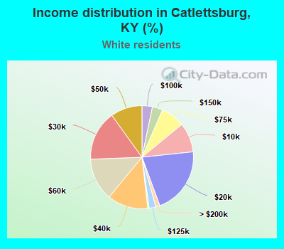 Income distribution in Catlettsburg, KY (%)