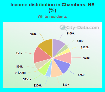 Income distribution in Chambers, NE (%)