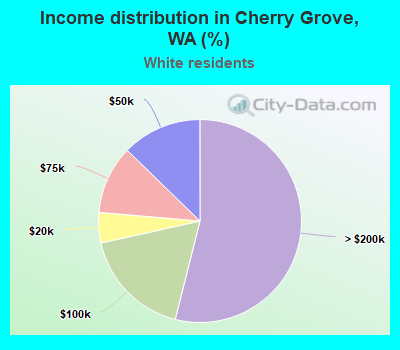 Income distribution in Cherry Grove, WA (%)