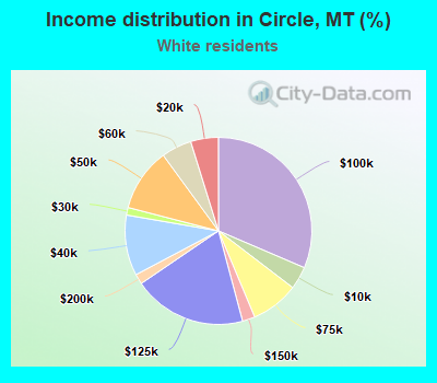 Income distribution in Circle, MT (%)
