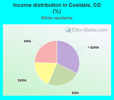 Income distribution in Coaldale, CO (%)