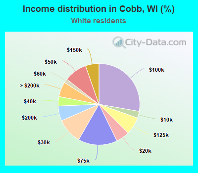 Income distribution in Cobb, WI (%)