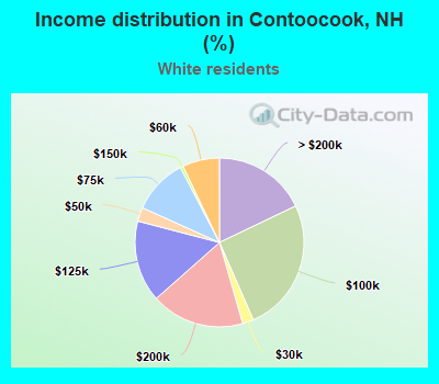 Income distribution in Contoocook, NH (%)
