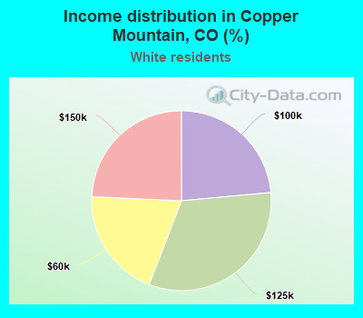 Income distribution in Copper Mountain, CO (%)