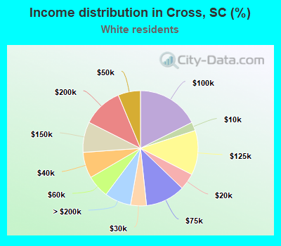 Income distribution in Cross, SC (%)