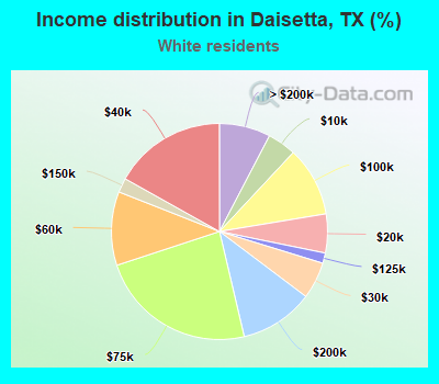 Income distribution in Daisetta, TX (%)