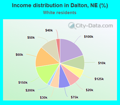Income distribution in Dalton, NE (%)