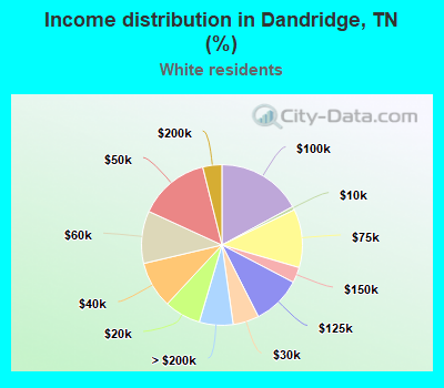 Income distribution in Dandridge, TN (%)
