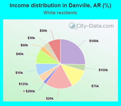 Income distribution in Danville, AR (%)